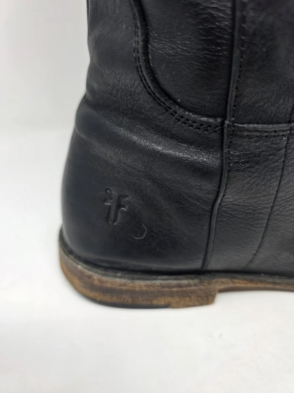 Frye Paige Tall Riding Boots Womens 7.5 Black Leather Pull On Knee High